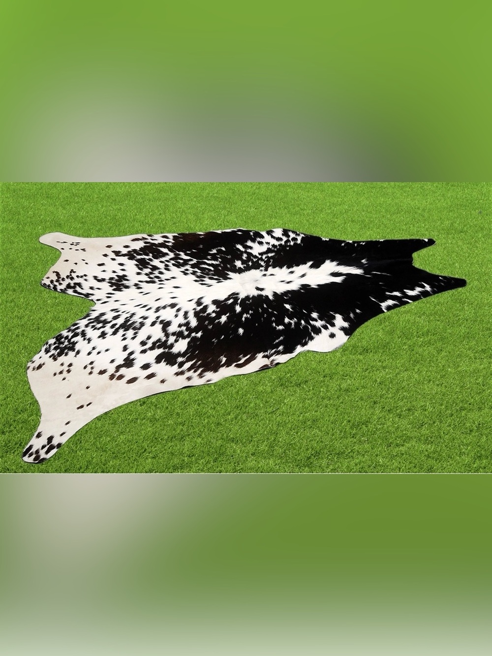 Black and White 100% Cowhide Rug 49”x52” (4’1” ft by 4’4” ft)